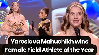 Yaroslava Mahuchikh wins Female Field Athlete of the Year  World Athletics Awards 2024 [upl. by Drannek88]