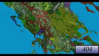 History of Thessaly Map timelapse [upl. by Bishop]