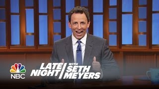 Seths Story Stephen Colbert Taking Over for Letterman  Late Night with Seth Meyers [upl. by Besse]