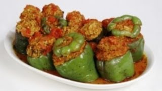 Simple Stuffed Green Peppers Recipe From Moms Garden [upl. by Neelloj]