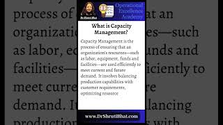 What is Capacity Management  What is meant by capacity management  Capacity Management Explained [upl. by Selohcin199]