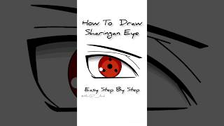 SHARINGAN Eye Drawing in 9 Steps MrGTArt [upl. by Shaughn]