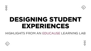 Designing Student Experiences – Highlights from an EDUCAUSE Learning Lab [upl. by Germana414]