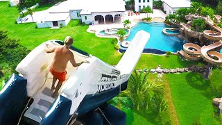 Top 10 CRAZIEST Backyard Waterslides IN THE WORLD [upl. by Duwe975]