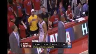 Blake Griffin talks about spilling water on Warriors fan [upl. by Elyrpa]