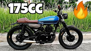 Kawasaki Barako 175 Into Classic Scrambler Style By KUSTOM MOTO PhilippinesMotoMahal 2019 [upl. by Bolten]