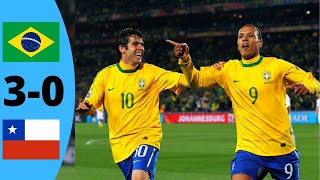 Brazil vs Chile 30  Full Highlights and Goals World Cup 2010 [upl. by Shana863]