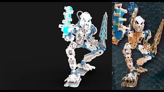 Matoro Inika proto 3d model MOC BIONICLE [upl. by Erdnaet257]