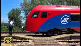 Rail traffic in Serbia  Sremski Karlovci 2017  Železnički saobraćaj u Srbiji 4K [upl. by Guttery]