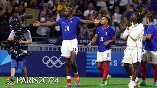 France put on late surge to defeat Egypt move onto soccer final at Paris Olympics  NBC Sports [upl. by Des]