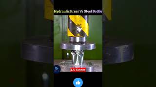 Hydraulic Press Vs Stainless steel Bottle shortvideos hydrulicpress [upl. by Leonardi]