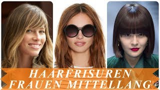 Aktuelle haarfrisuren frauen mittellang 2018 [upl. by Giffie463]