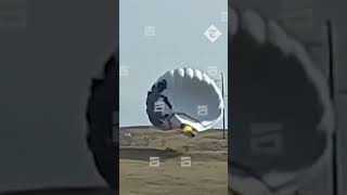 Moment hot air balloon crashes into power lines leaving three dead in Georgia [upl. by Geer453]