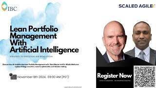 IBC Webinar  Lean Portfolio Management with Artificial Intelligence [upl. by Halli]