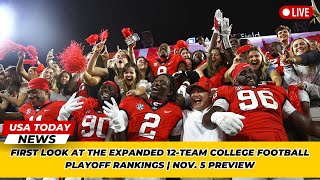 First Look at the Expanded 12Team College Football Playoff Rankings  Nov 5 Preview [upl. by Nehgaem53]