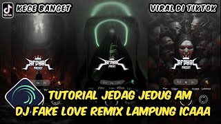 Tutorial Jedag Jedug Alight Motion DJ Fake Love Remix Lampung Icaaa [upl. by Anaitsirhc]