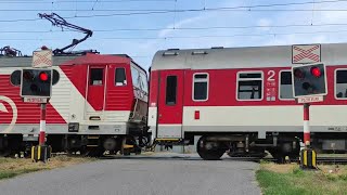 Železničné priecestie Sabinov  Slovak railroad crossing [upl. by Ahsenwahs]