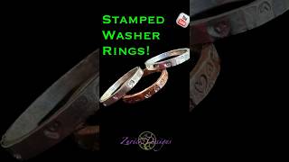 Fun Stamped Rings made with Washers [upl. by Stephanus]