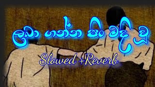 Laba ganna pin madiu  ලබා ගන්න පිං මදි වූ Slowed And Reverb New Sinhala Songs [upl. by Yee]