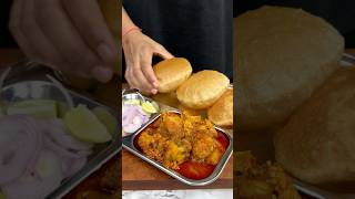 Aloo Gobi Masala With Puri ASMR Cooking shorts food cooking asmr asmrcooking crunchytreats [upl. by Gass380]