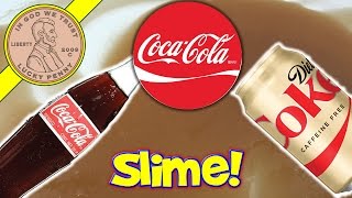 Make Coca Cola Coke Slime  Will It Slime Coca Cola amp Diet Coke [upl. by Elberta]