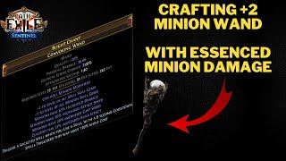 POE 318 Sentinel  Crafting a 2 Minion Wand with Essence damage mod Recombinators are good [upl. by March395]