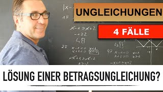 Wie löse ich eine Betragsungleichung  Absolutbeträge  zeichnerische Lösung einer Ungleichung [upl. by Eteragram]