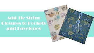 Papercraft  Add a Tie String Closure to Pockets and Envelopes [upl. by Isied]