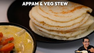 How to Cook Kerala Appam Recipe and Veg Stew Recipe  Easy Cooking Recipe  Chef Ajay Chopra [upl. by Bryan10]