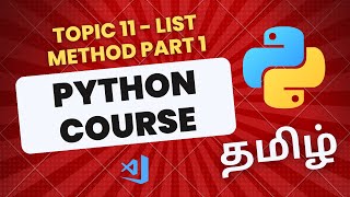 List Methods in Python in Tamil [upl. by Fidelis507]