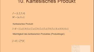 10 Kartesisches Produkt [upl. by Rojam]