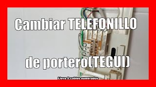 📞 Cambiar TELEFONILLO de portero TEGUI 📞 [upl. by Yesrej]