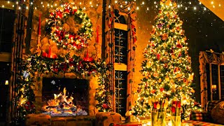 Top Christmas Songs of All Time 🎅🏼 Best Christmas Music Playlist Christmas fireplace background [upl. by Criswell]