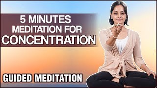 5 Minutes Meditation Can Improve Your Concentration  Guided Meditation for Beginners by Vibha [upl. by Zelde]