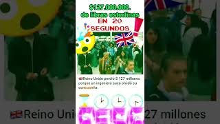 127000000 de libras esterlinas 🇬🇧 🤣 🤯 ⌛ 🕞 reinounido [upl. by Robbie]