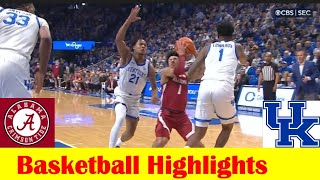 13 Alabama vs 17 Kentucky Basketball Game Highlights Feb 24 2024 [upl. by Aivlys]