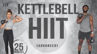 25 Minute Kettlebell HIIT Workout Advanced Strength Training [upl. by Amelus]