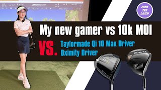 My new gamer vs 10k MOI  Oximity Driver vs Taylormade Qi 10 Max Driver [upl. by Westley]