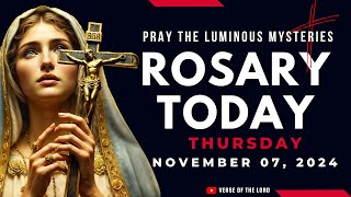 HOLY ROSARY THURSDAY ❤️ Rosary Today  November 07 ❤️ Luminous Mysteries [upl. by Claudia]