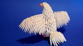 3D origami paper bird baby dove pigeon tutorial [upl. by Anegal174]