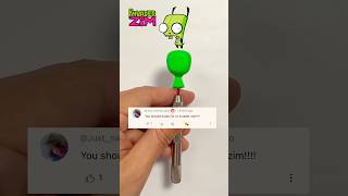 Making GIR polymer clay figurine invaderzim howto sculpture diy asmr invader [upl. by Burnham61]