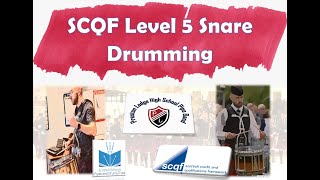 SCQF Level 5 Snare Drumming  Dorrator Bridge [upl. by Barnaba357]