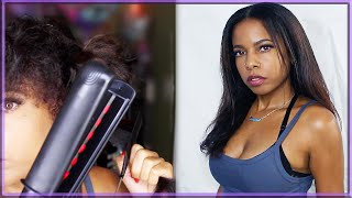 HOW I STRAIGHTEN MY NATURAL HAIR 2022  Duvolle Infrared Flat Iron Does It Work [upl. by Bueschel]