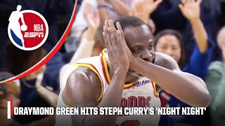 Draymond Green HITS Steph Currys night night celebration after SLAM 😴🔥  NBA on ESPN [upl. by Ebby]