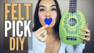 5 Minute DIY FELT Picks for Ukulele or Guitar Do It Yourself Felt Pick [upl. by Elam]