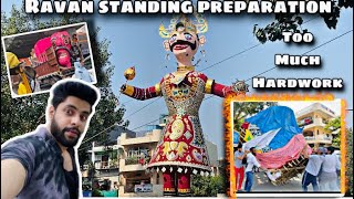 Ravan Standing Preparation 2024  Subhash Nagar mother dairy  Tagore garden  Dussehra 2024 [upl. by Assina]