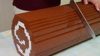 Lego Big cake  Stop motion cooking amp ASMR Winter is always Christmas [upl. by Rennob415]