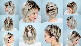 10 EASY BRAIDS FOR SHORT HAIR TUTORIAL  Milabu [upl. by Cristen]