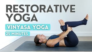 RESTORATIVE YOGA FLOW amp SLOW STRETCH  Yoga with Charlie Follows [upl. by Alehs]