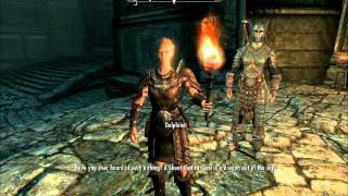 Esbern shows me Alduins Wall in Sky Haven Temple Skyrim [upl. by Cazzie197]